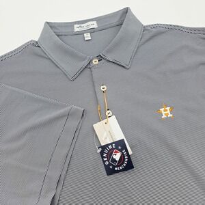 Peter Millar Summer Comfort MLB Polo Shirt Men's XL Houston Astros Navy NEW